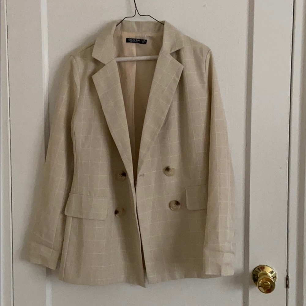 Gently worn Nasty gal beige blazer